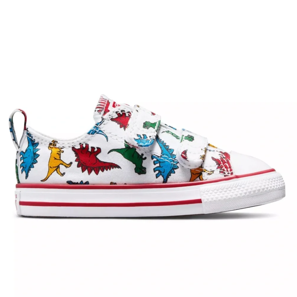 Converse Chuck Taylor All Star CTAS Boys Baby Infant Dinosaur Low Top Sneakers